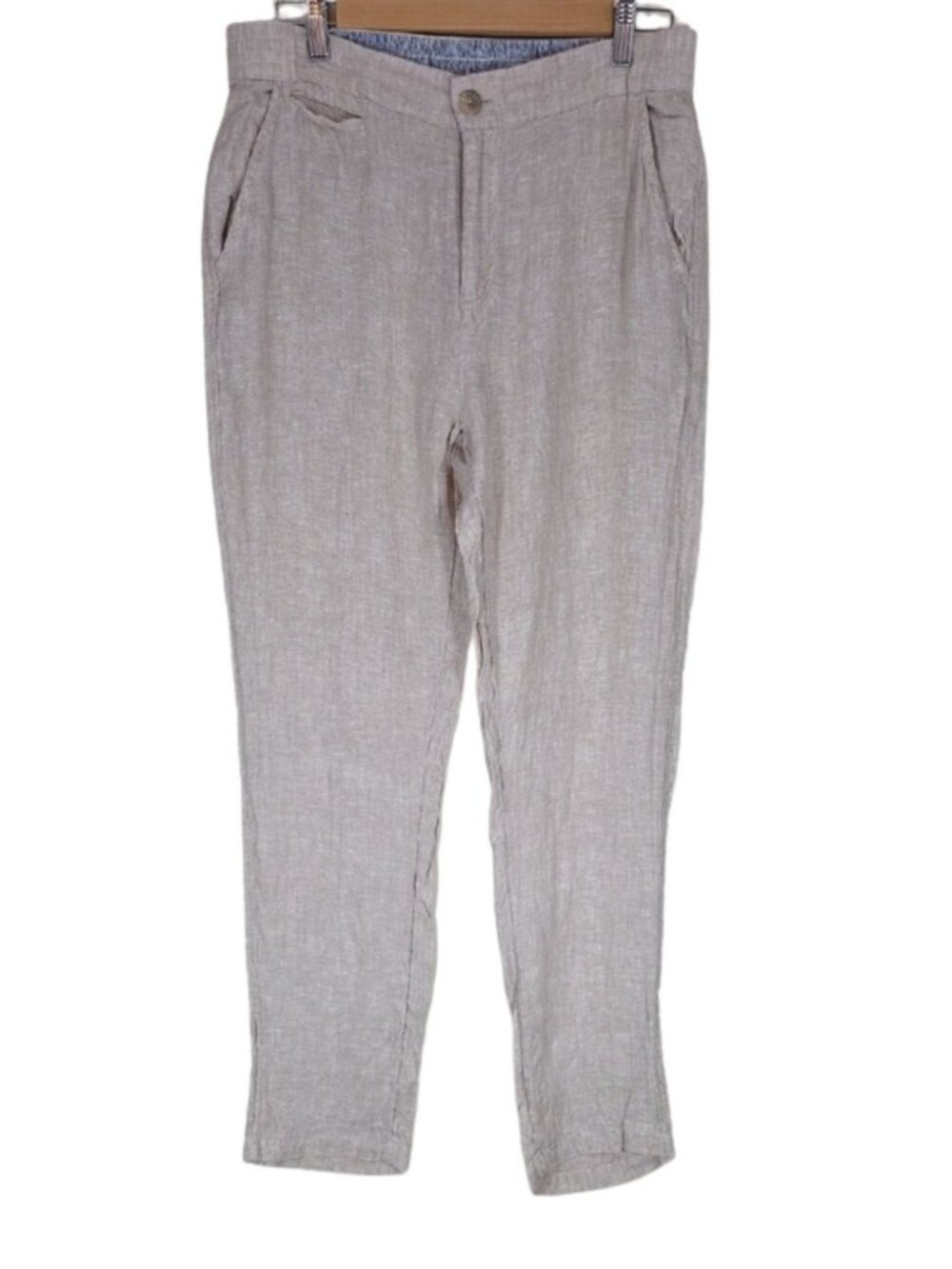 Panama Jack Men's 100% Linen Tapered Trouser Pants M Coastal Resort Beach Preppy